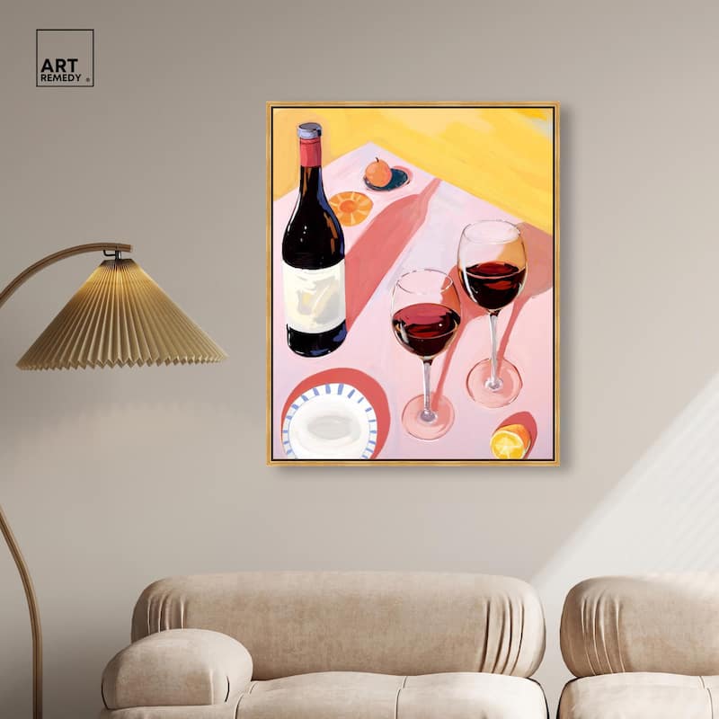 Summer Wine table Canvas by Art Remedy