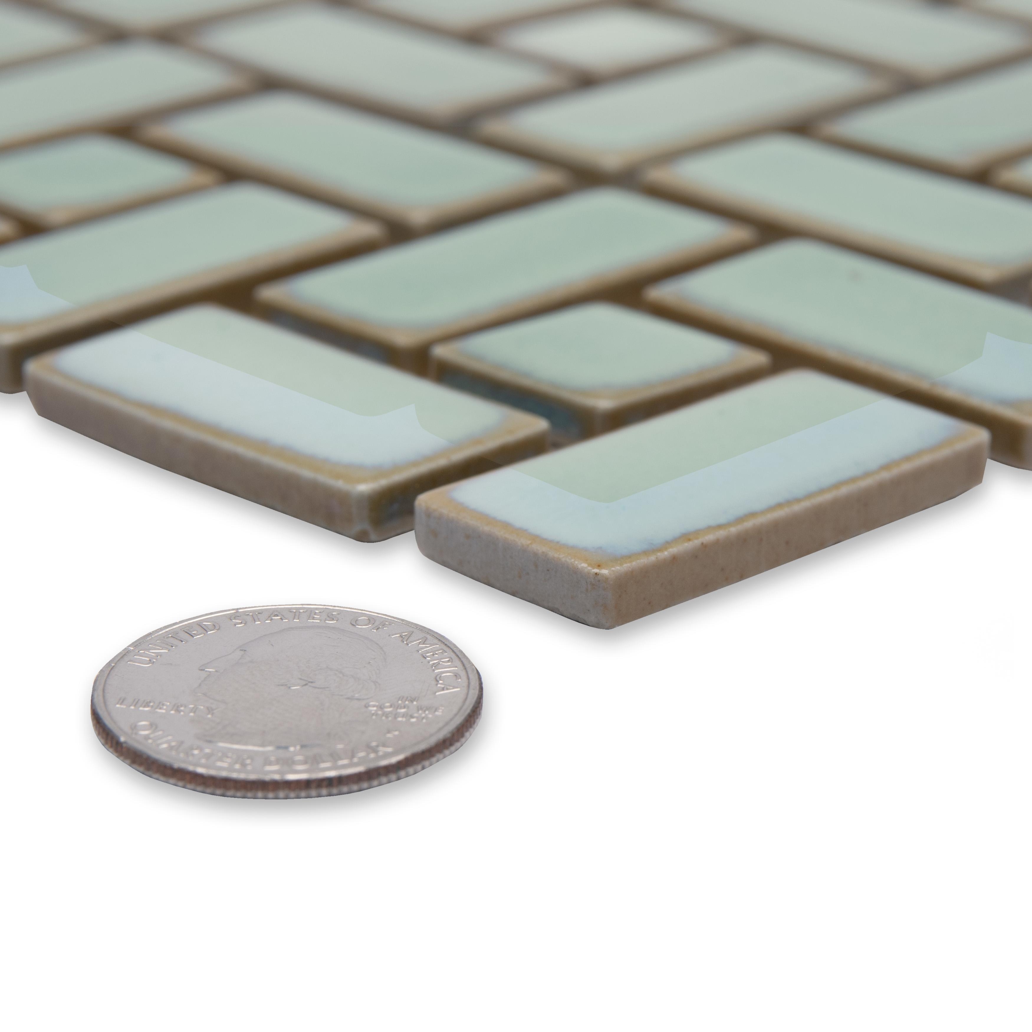 Merola Tile Hudson Spiral Mint Green 12-5/8