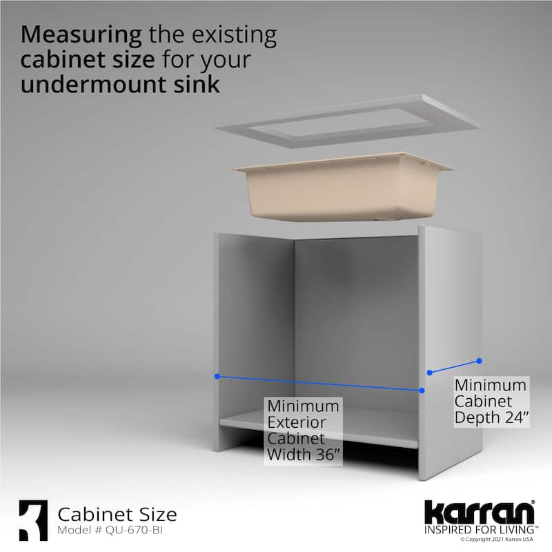 Karran Undermount Quartz 32 in. Single Bowl Kitchen Sink Kit