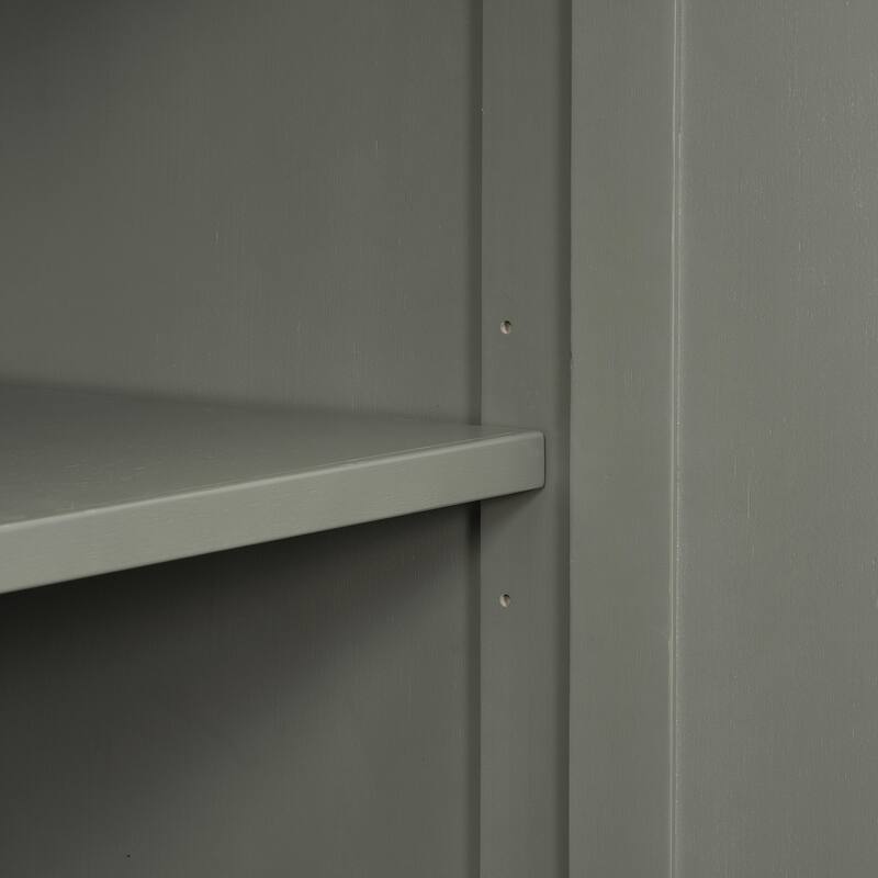 Retro 4-Door Sideboard Buffet Cabinet with Adjustable Shelves and Metal Handles for Dining or Living Room Storage