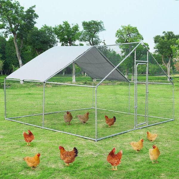 Shop Gymax Large Walk In Chicken Coop Run House Shade Cage 13x13