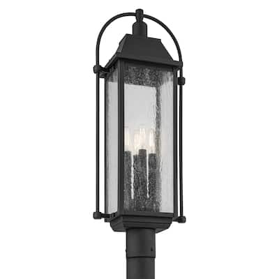 Kichler Lighting Harbor Row 4-Light Textured Black Outdoor Post Light