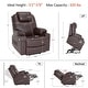 preview thumbnail 22 of 51, MCombo Large Power Lift Recliner Leather Chair with Massage, Heat, Cup Holders,Extended Footrest, Leather 7516