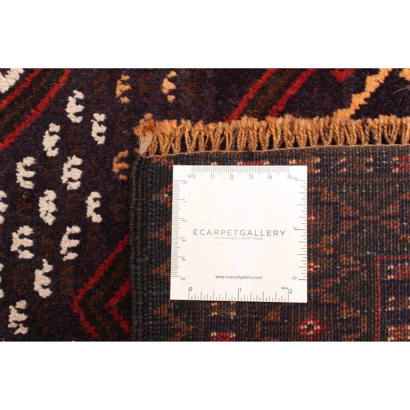 ECARPETGALLERY Hand-knotted Teimani Dark Brown Wool Rug - 2'11 x 4'7