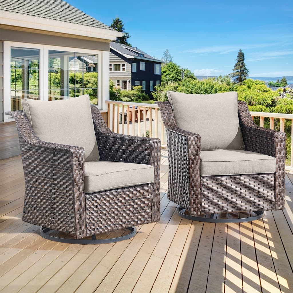 Gymojoy Outdoor Furniture Patio Swivel Rocking Chair Sets