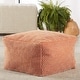 preview thumbnail 3 of 5, Pamona Indoor/ Outdoor Trellis Cuboid Pouf - 20"X20"X12"