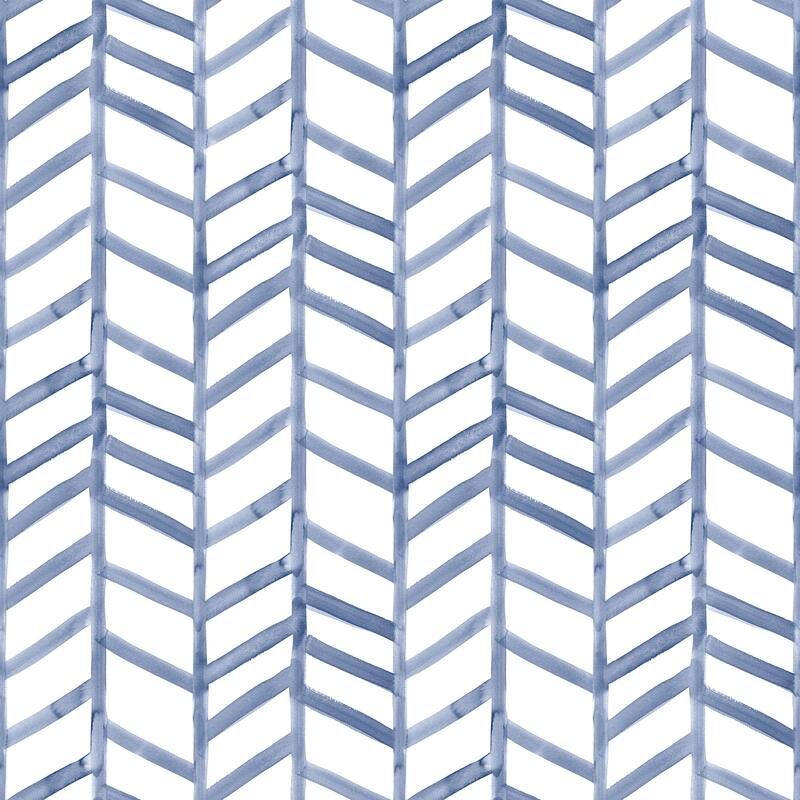Chesapeake Fletching Navy Geometric Wallpaper