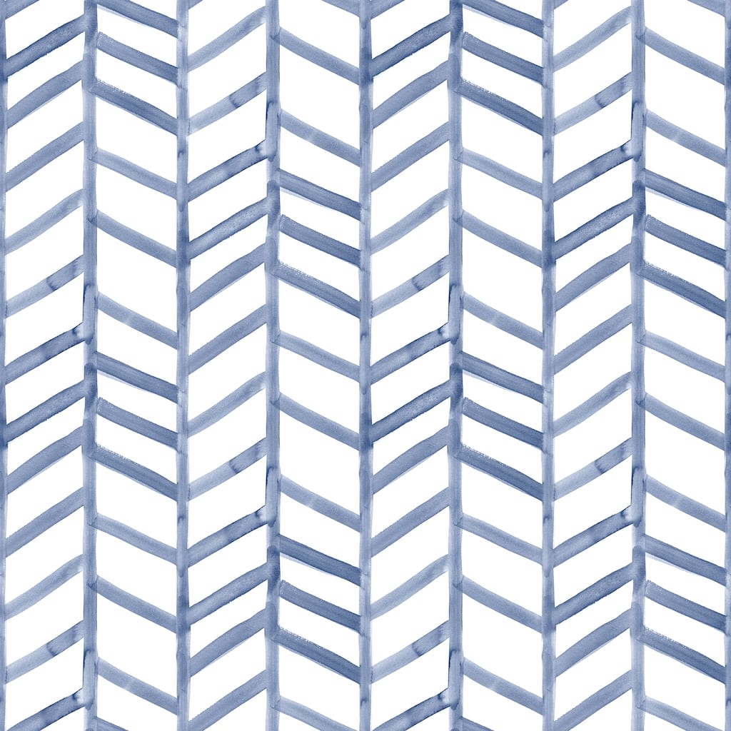 Chesapeake Fletching Navy Geometric Wallpaper