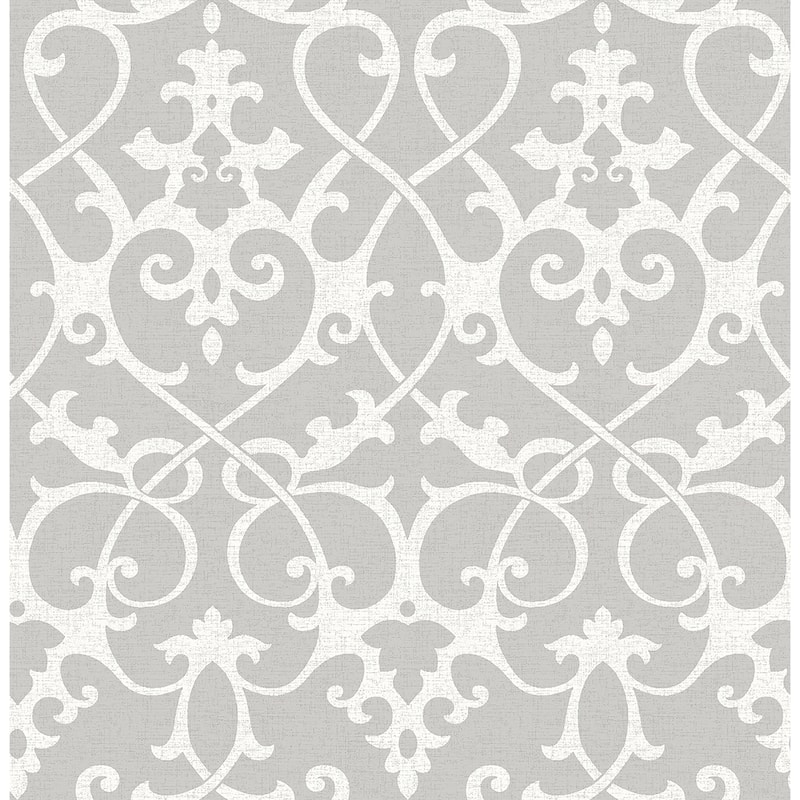 A-Street Prints Axiom Grey Ironwork Wallpaper