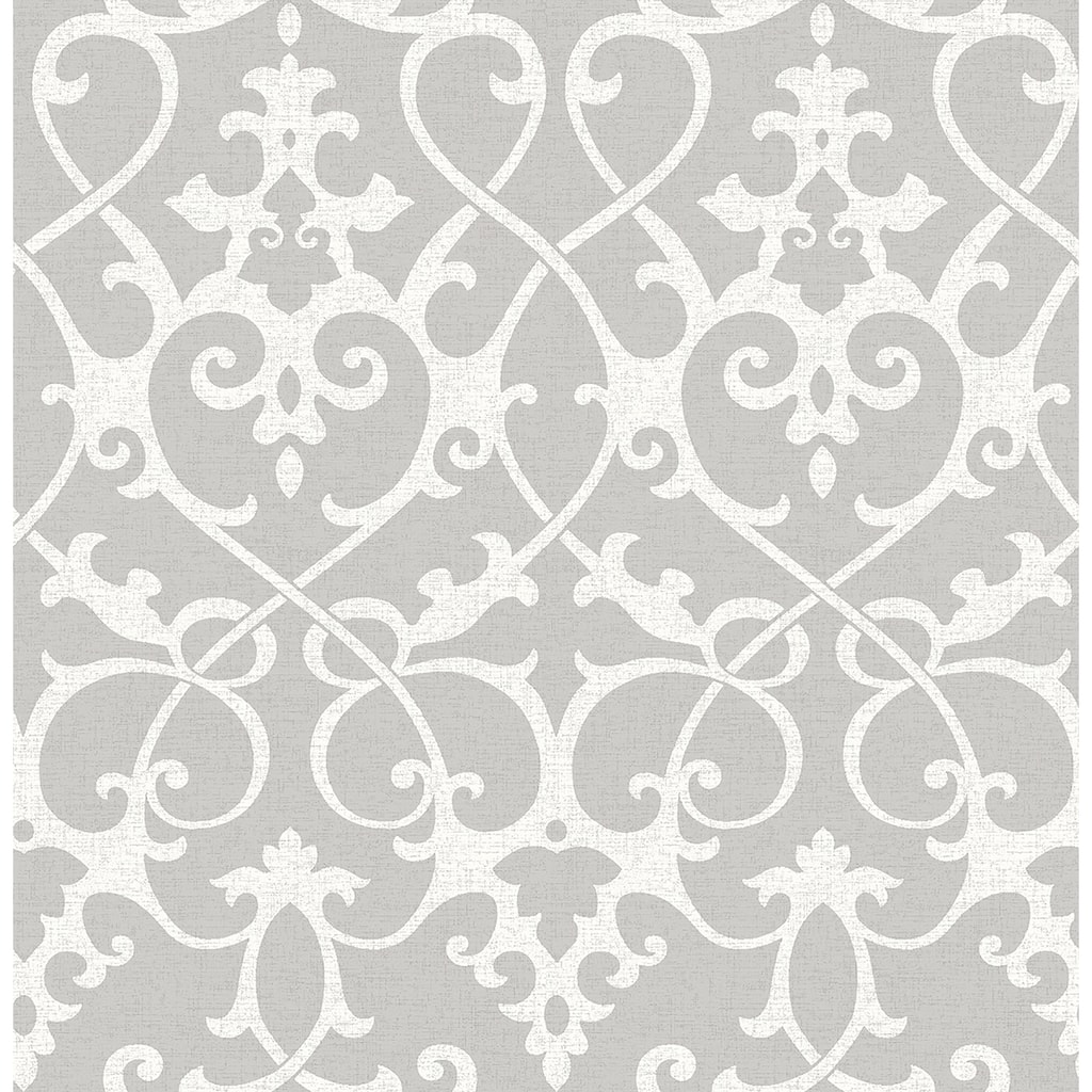 A-Street Prints Axiom Grey Ironwork Wallpaper