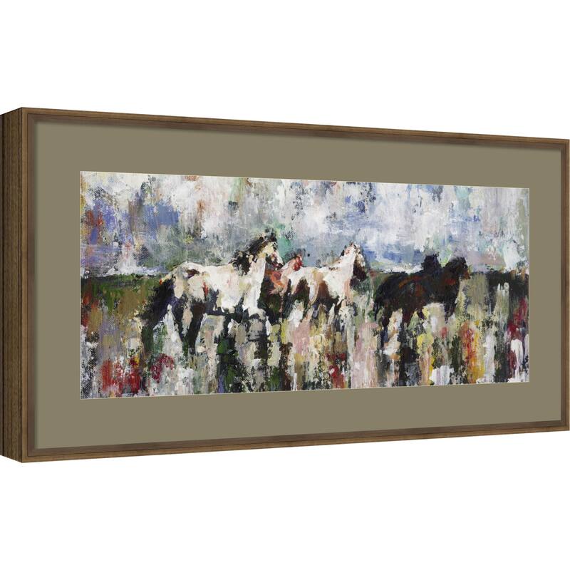 Running Wild by Matthys Moss Wood Framed Wall Art Print