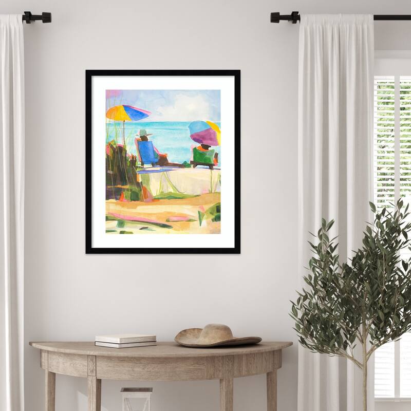 Sitting No. 2 by Sally Wille Wood Framed Wall Art Print