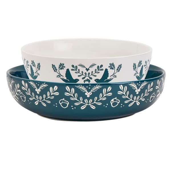 Gallery Winter Forest 2pc Serving Bowl Set