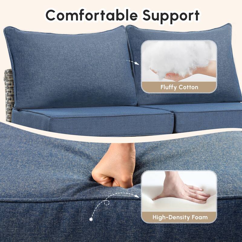 HOOOWOOO 2-piece Outdoor/Indoor Chair Cushion Set
