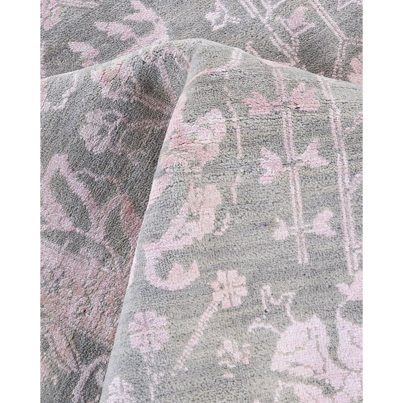 Ikat One-of-a-Kind Hand-Knotted Area Rug, Gray - 8' 1" x 10' 4"