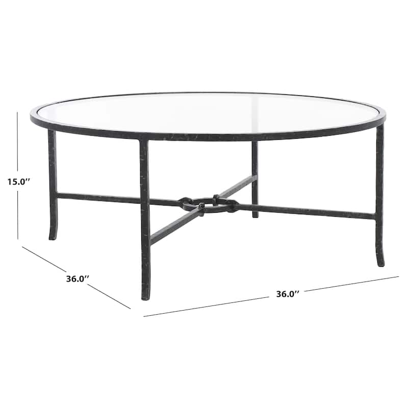 SAFAVIEH Couture Tauri Forged Metal Round Coffee Table - 36"W x 36"D x 15"H