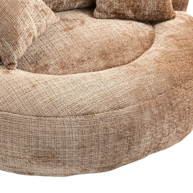 Durable Lazy Sofa Comfort Lounger, High Back Bean Bag Couch with 3 Pillows