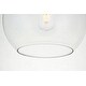 preview thumbnail 30 of 35, 1-light Flush-mount Ceiling Fixture w/ 10-in. Spherical Clear Glass Shade