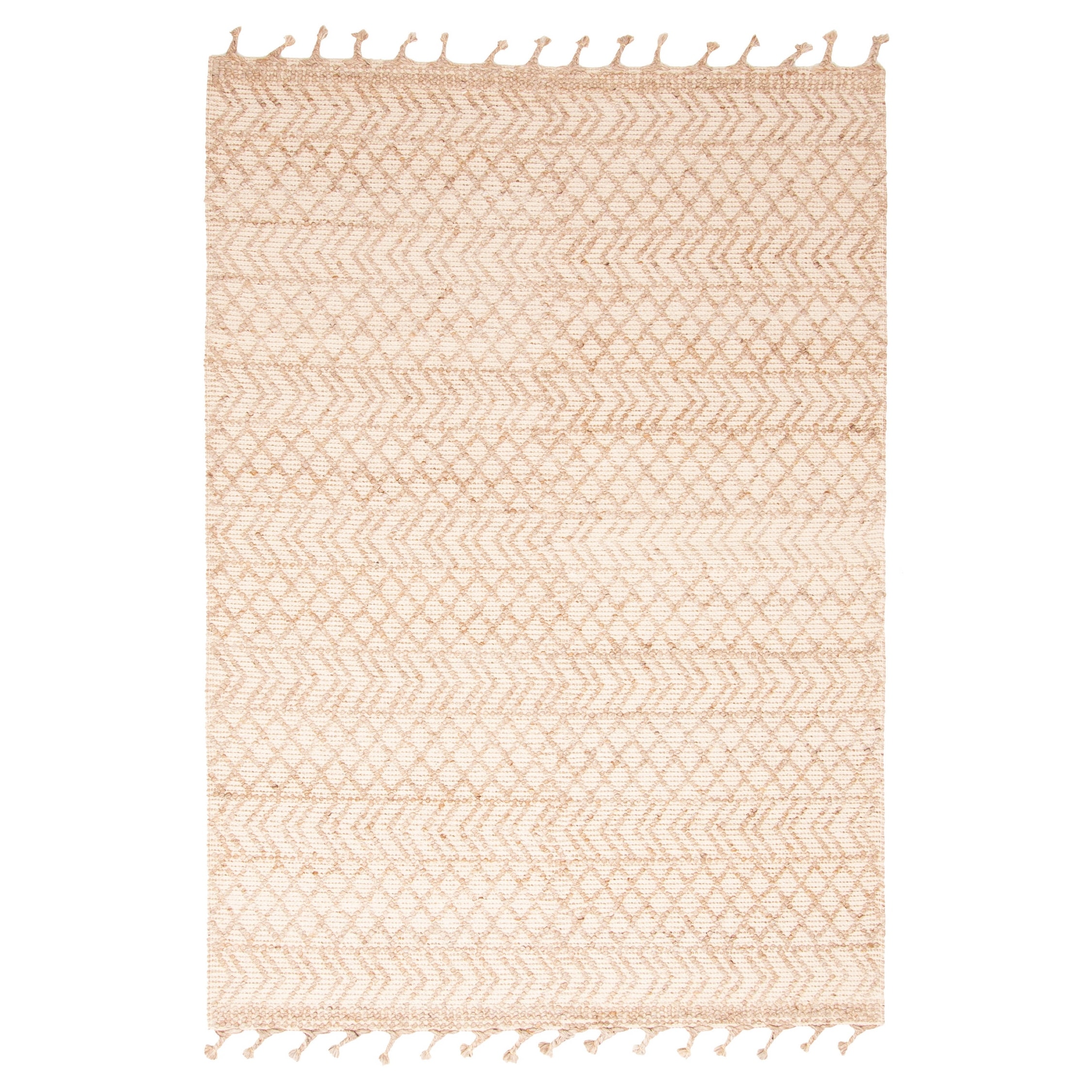 ECARPETGALLERY Braid weave Sienna Tan Wool Rug - 5'2 x 7'6
