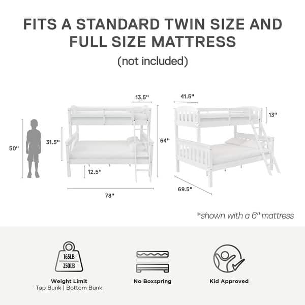dimension image slide 0 of 4, Avenue Greene Hamilton Twin over Full Wood Bunk Bed