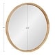 preview thumbnail 16 of 46, Kate and Laurel McLean Round Wood Framed Wall Mirror