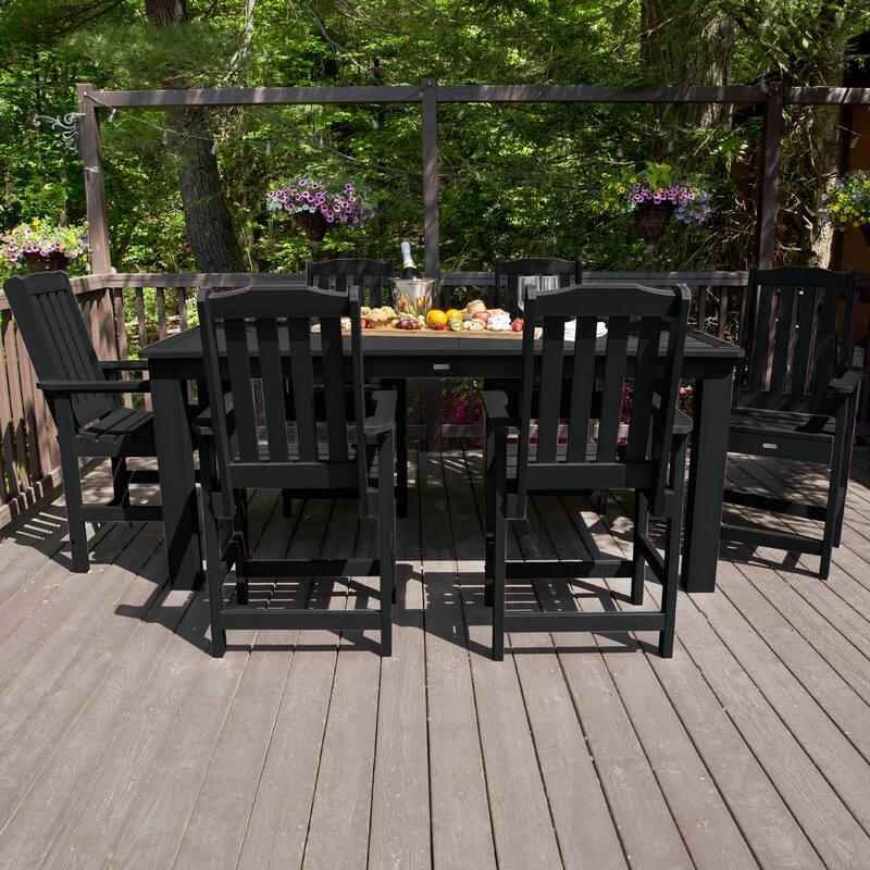 HIGHWOOD 7-Piece Outdoor Dining Set - 42" x 84" Table, Counter-height