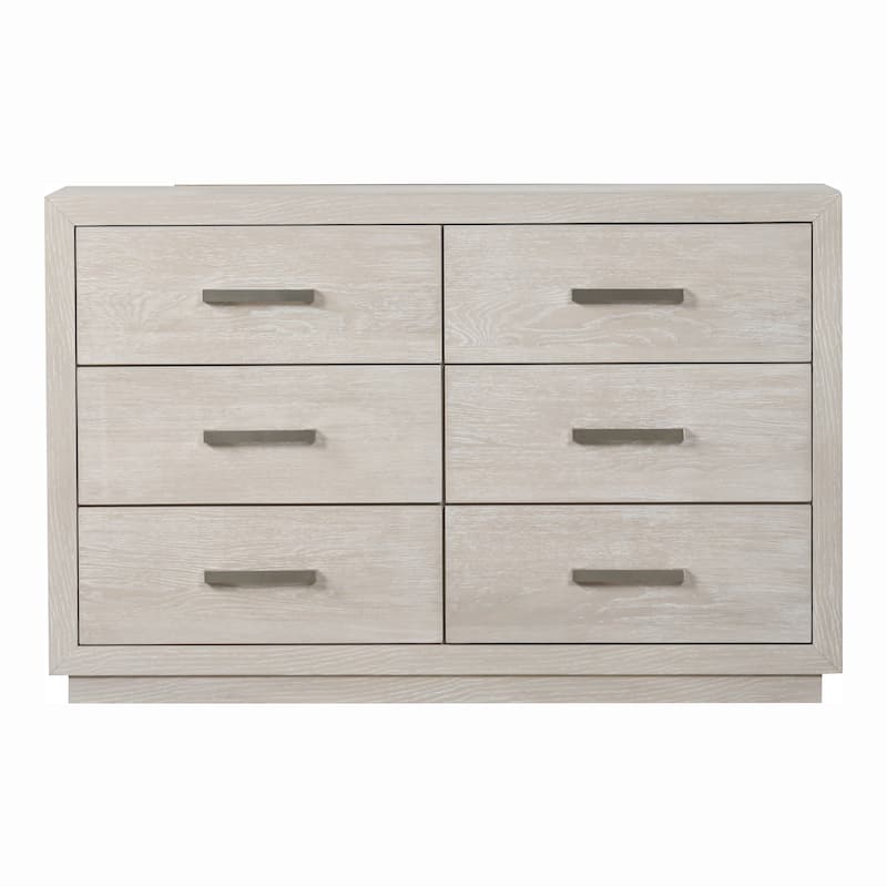 Furniture of America Argentil Light Grey Solid Wood 6-Drawer Dresser