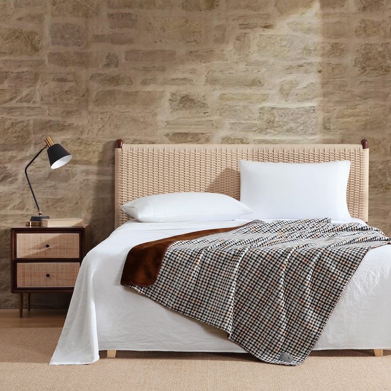 Eddie Bauer Printed Reversible Ultra Soft Plush Throw Blanket