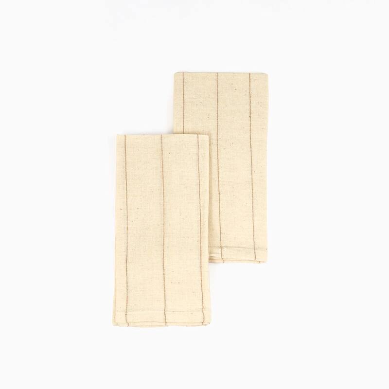 BELIEVE Napkins by Sustainable Threads | Handmade | 100% Cotton | Fair Trade | Eco-Dyed | 20"x20" (Set of 2)