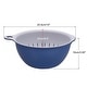 preview thumbnail 2 of 7, Kitchen Strainer Colander Bowl Set, Medium Double Layer Drain Basket - 25.5cm x 22cm x10cm Blue