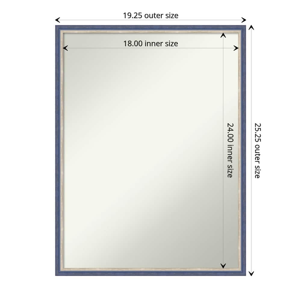 Theo Narrow Non-Beveled Wood Framed Bathroom Vanity Wall Mirror