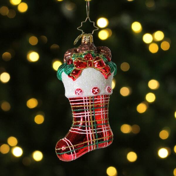 Shop Christopher Radko Classic Country Stocking Glass Christmas