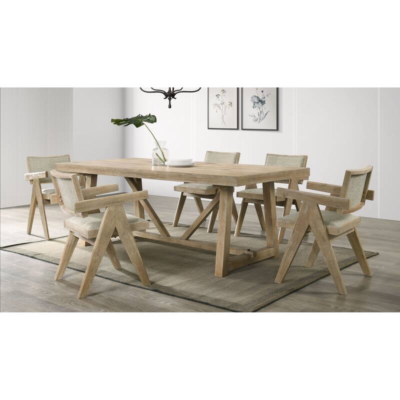 Dining Room Arm Chairs Oak Upholstered Polyester Seat 2pc Dining Chairs