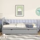 preview thumbnail 14 of 23, Twin Size Platform Bed w/Trundle & Headboard, Twin Bed Frame for Kids