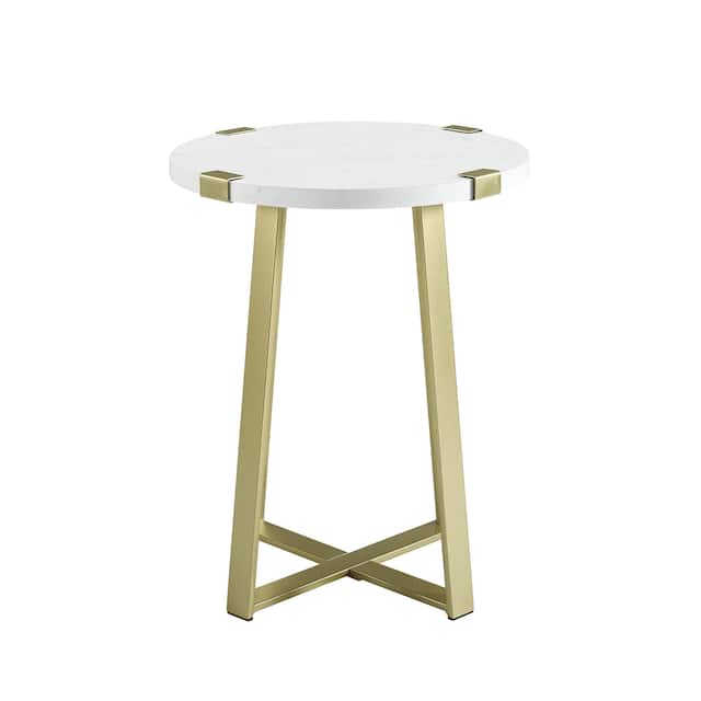 Middlebrook Barnett Round Metal Wrap Side Table