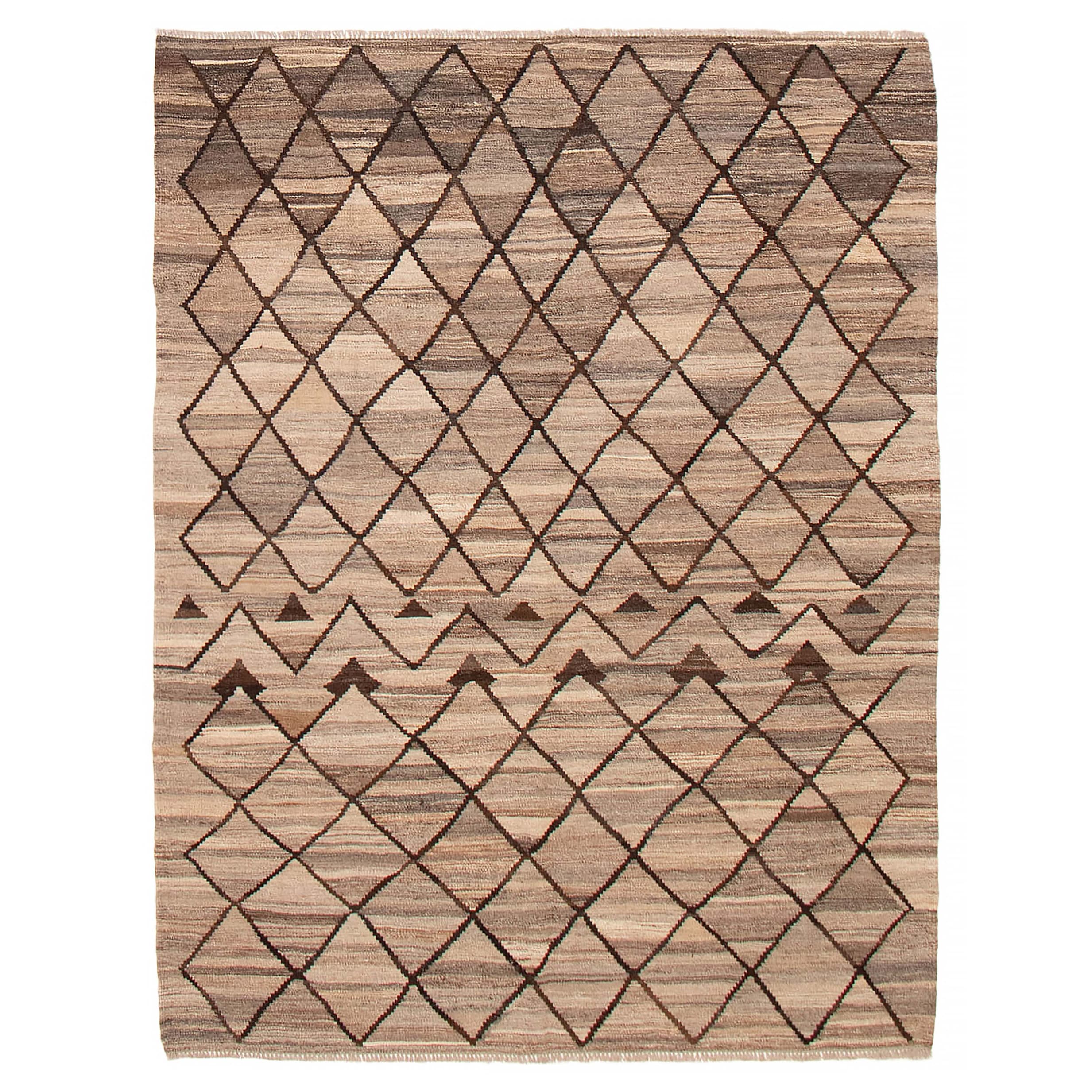 Sivas Taupe Kilim 6'0" x 7'11" - 6'0 x 7'11