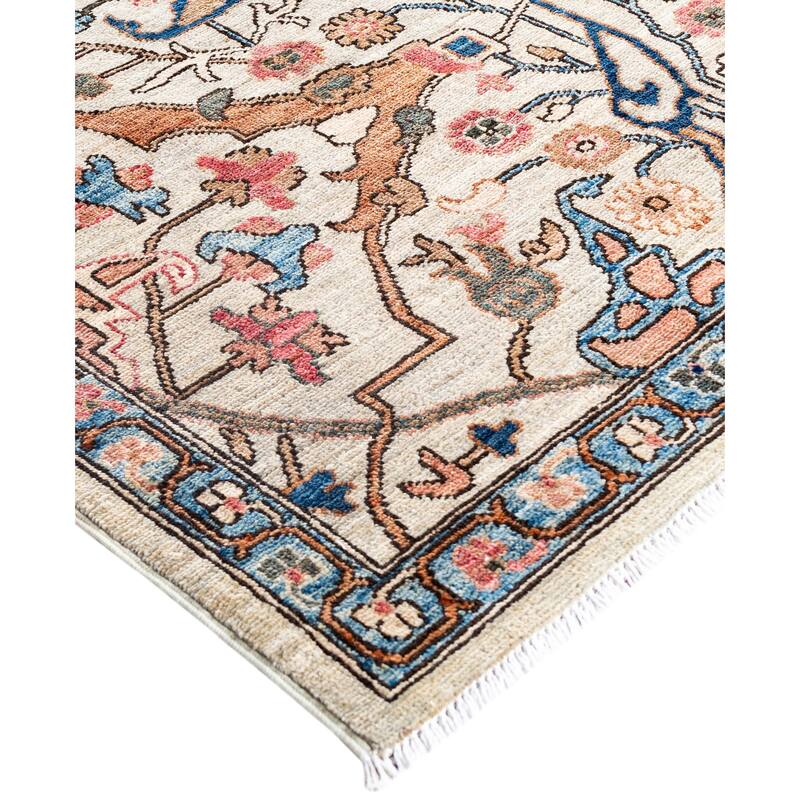 Serapi One-of-a-Kind Hand-Knotted Area Rug - Ivory - 9' 2" x 11' 9"