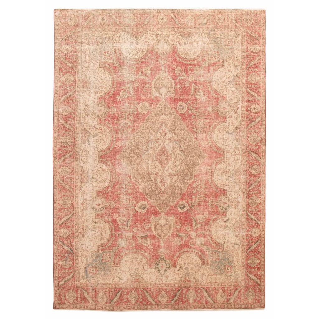 ECARPETGALLERY Hand-knotted Antalya Vintage Red Wool Rug - 8'8 x 12'6
