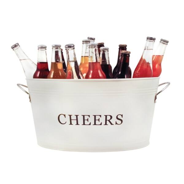 Shop Rustic Farmhouse Galvanized Cheers Tub Overstock 22871987