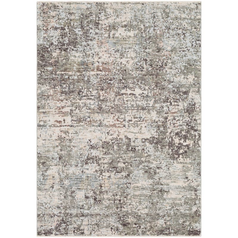 Baines Contemporary Medium Grey Area Rug - 5' x 8'2"