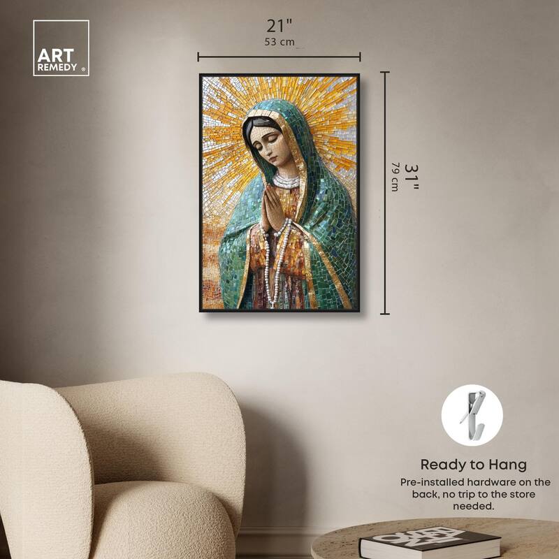 Tessellated Tepeyac Vision Canvas by Art Remedy