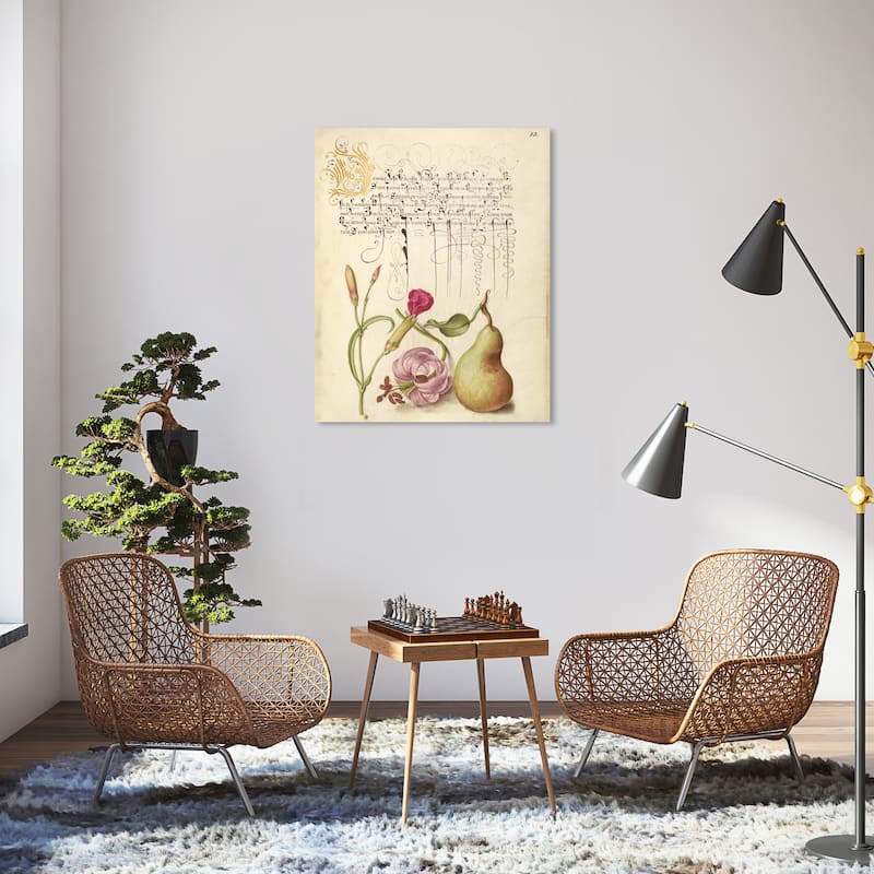 Wynwood Studio Canvas Floral and Botanical Hoegnafel - Carnation Martagon Lily and Pear Wall Art Canvas Print - 30 x 36