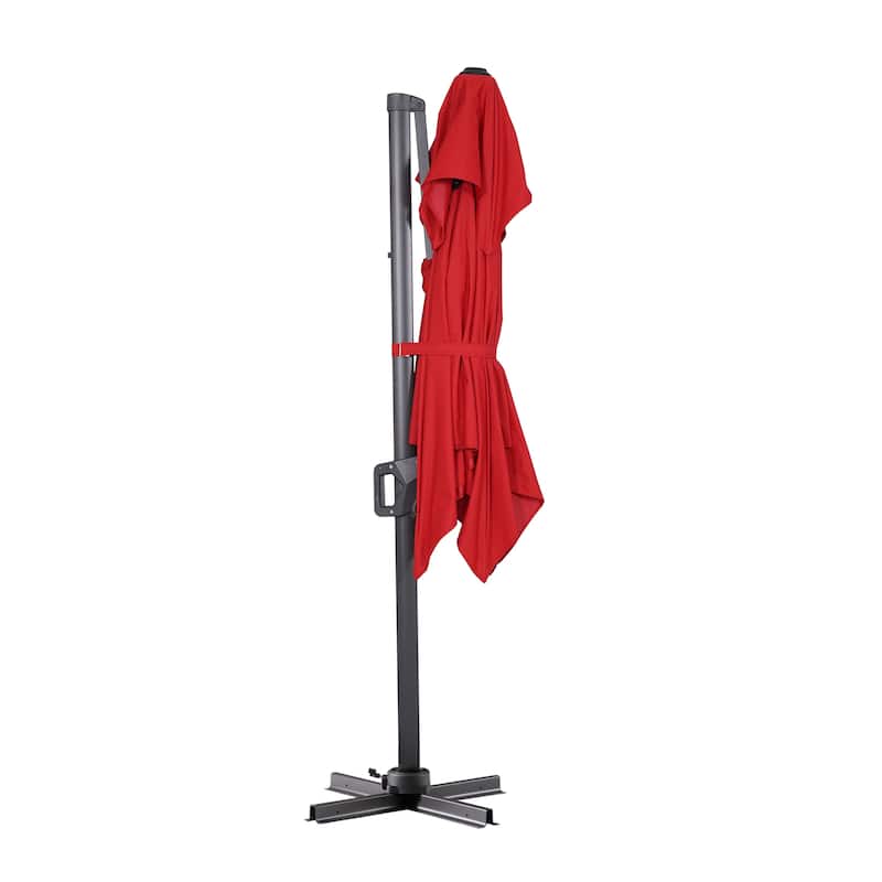 Furniture of America Aires 8-foot Steel Square Cantilever Offset Tilt Roma Umbrella