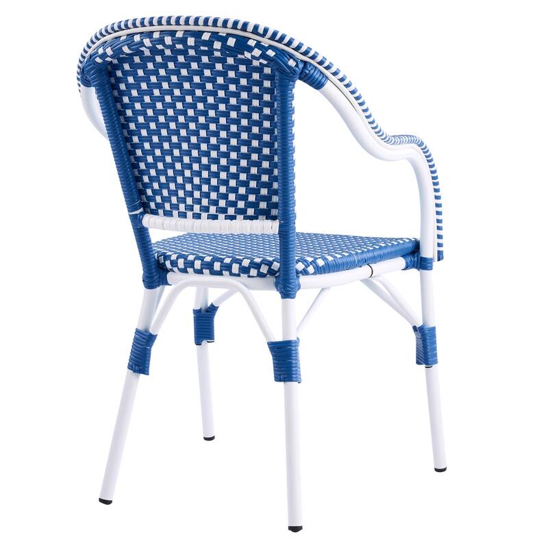 Christopher Knight Home - CaféBreeze Outdoor PE Wicker Dining Armchair with Aluminum Frame