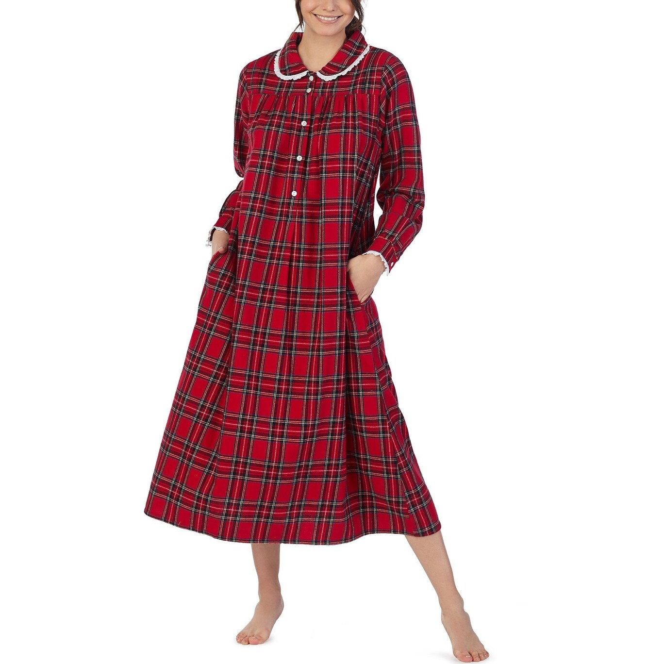 long flannel night gown