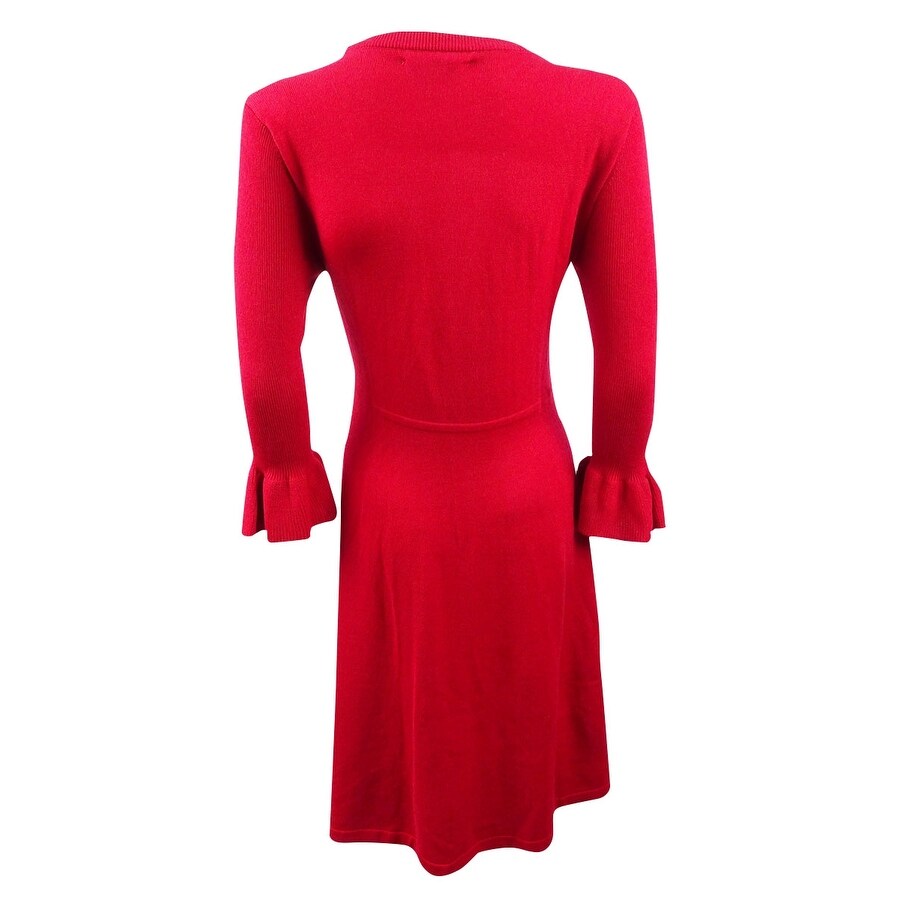 plus size red sweater dress