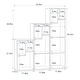 preview thumbnail 20 of 34, VECELO Set of 3 Cube Bookshelves 2/3/4-Tier Open Shelf Bookcase with Irregular Cubes for Living Room Study Bedroom Office