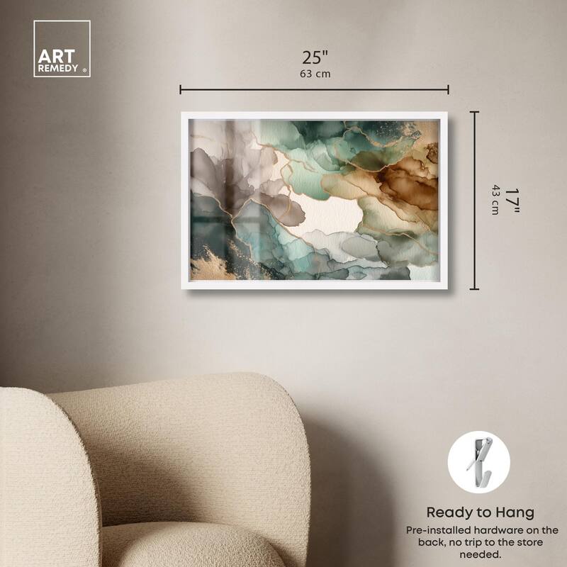 Golden Estuary II Shadowbox by Art Remedy