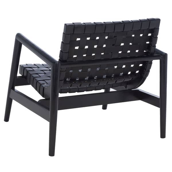 SAFAVIEH Bellona Leather Woven Accent Chair 30