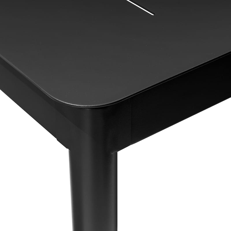 All-aluminum Outdoor Dining Table Extension for 6 or 8 Seats - 63"/94.5" L x 35.43" W x 29.76" H